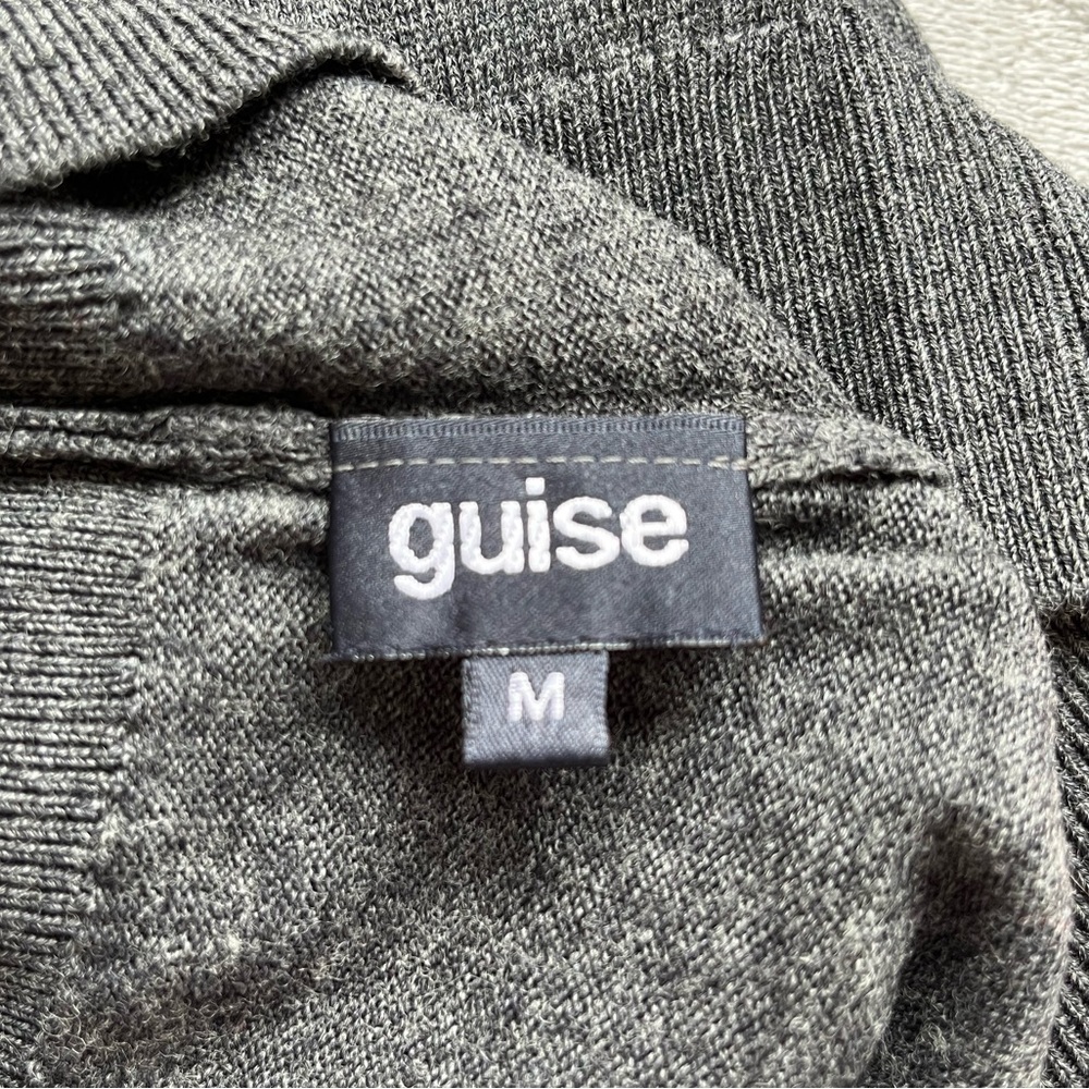Guise Mens Wool Turtleneck Gray Sweater Relaxed Fit M - Picture 4 of 5
